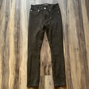 7 for all mankind mid rise faux suede pants